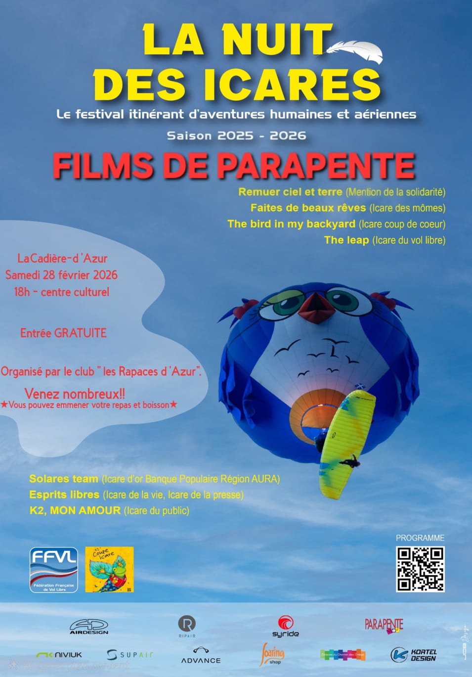 projection films lauréats de la coupe ICARE